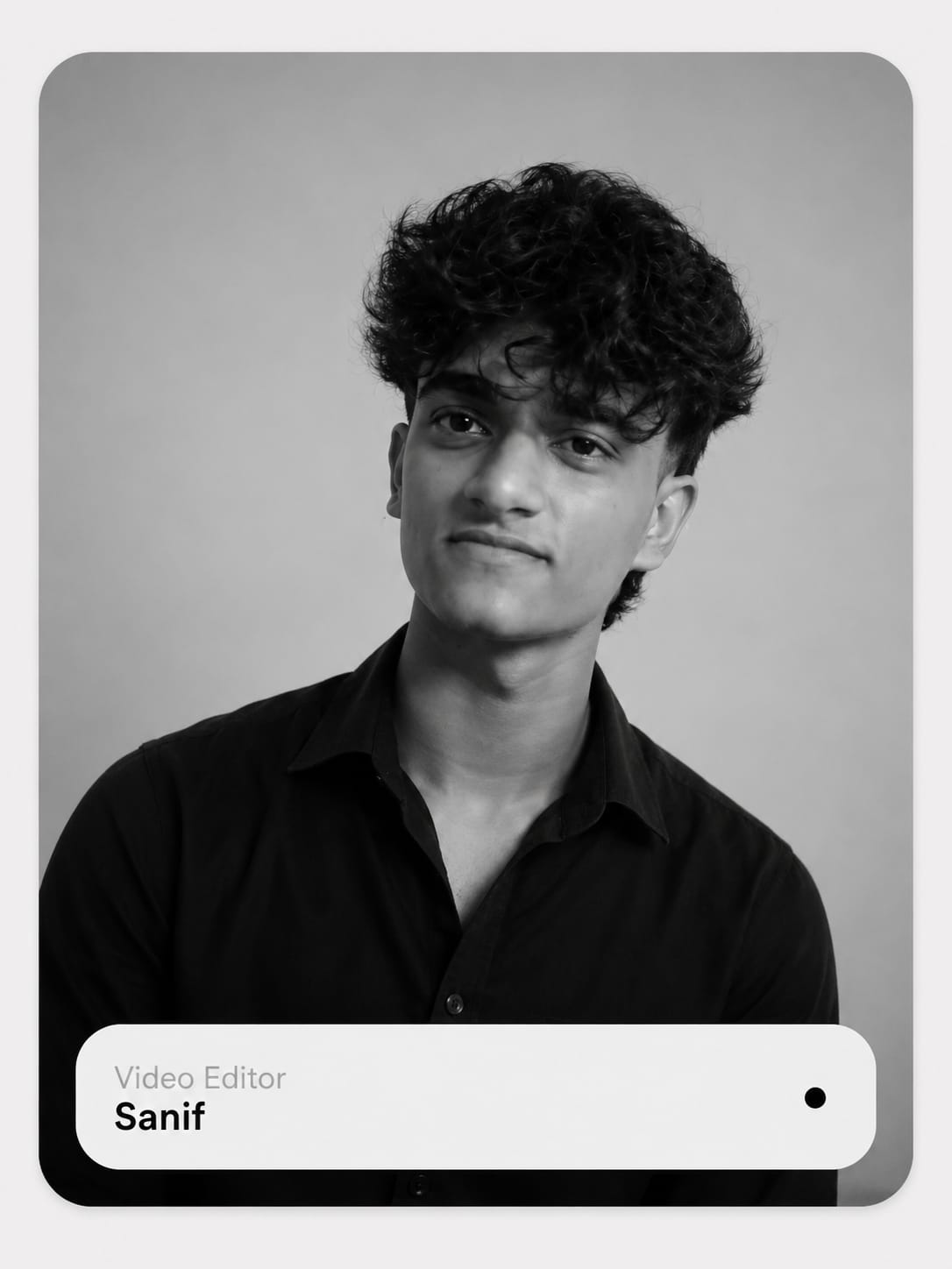 Portrait of Sanif, freelance video editor